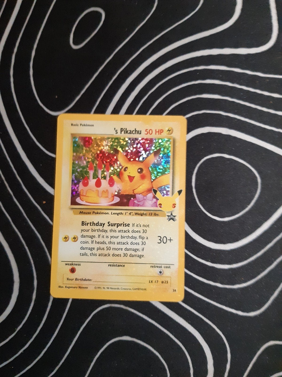 Pikachu Birthday Surprise Celebrations Pokémon Kaart, Ophalen, Zo goed als nieuw, Losse kaart