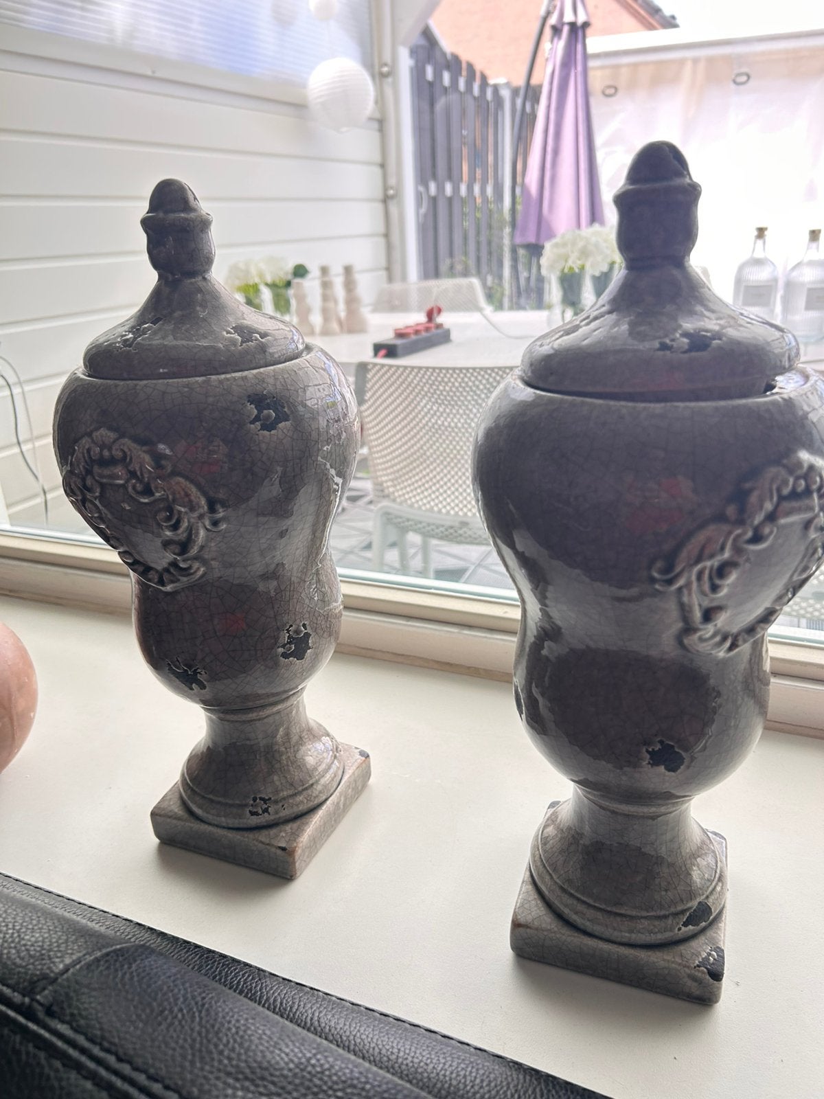 Mooie potten taupe kleur, Ophalen of Verzenden, Zo goed als nieuw
