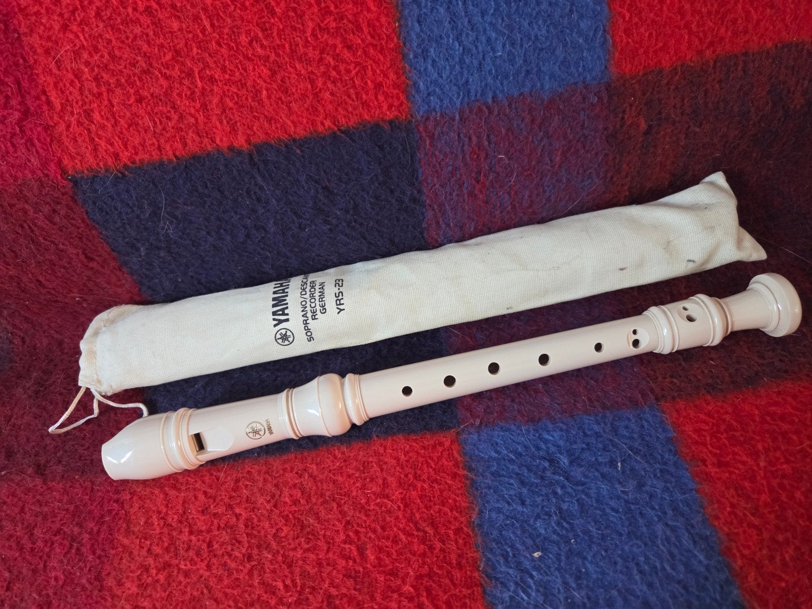 Yamaha YRS-23 Sopraan Blokfluit Duitse Bepaling met Hoesje, Ophalen of Verzenden, Zo goed als nieuw, Sopraan of Sopranino, Kunststof