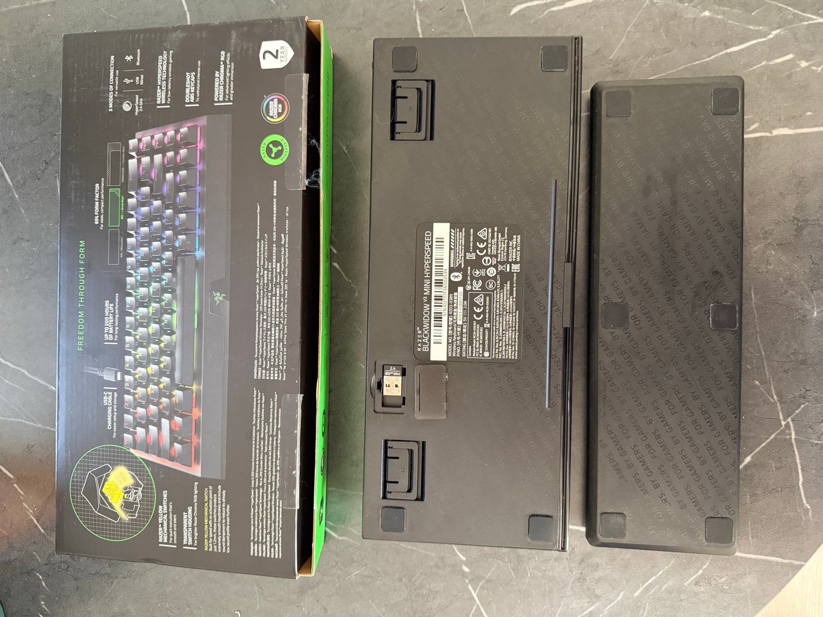 Razer BlackWidow V3 Mini HyperSpeed Gaming Toetsenbord, Computers en Software, Toetsenborden, Draadloze ontvanger, Ophalen of Verzenden