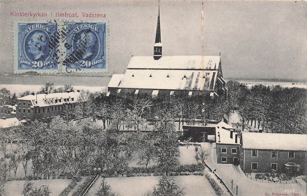 702-458-051 Klosterkyrkan I Rimfrost Vadstena, Verzenden, Voor 1920, Overig Europa