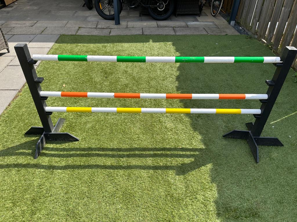 Mini jump hindernis set met 3 balken, Dieren en Toebehoren, Paarden en Pony's | Overige Paardenspullen, Ophalen, Zo goed als nieuw