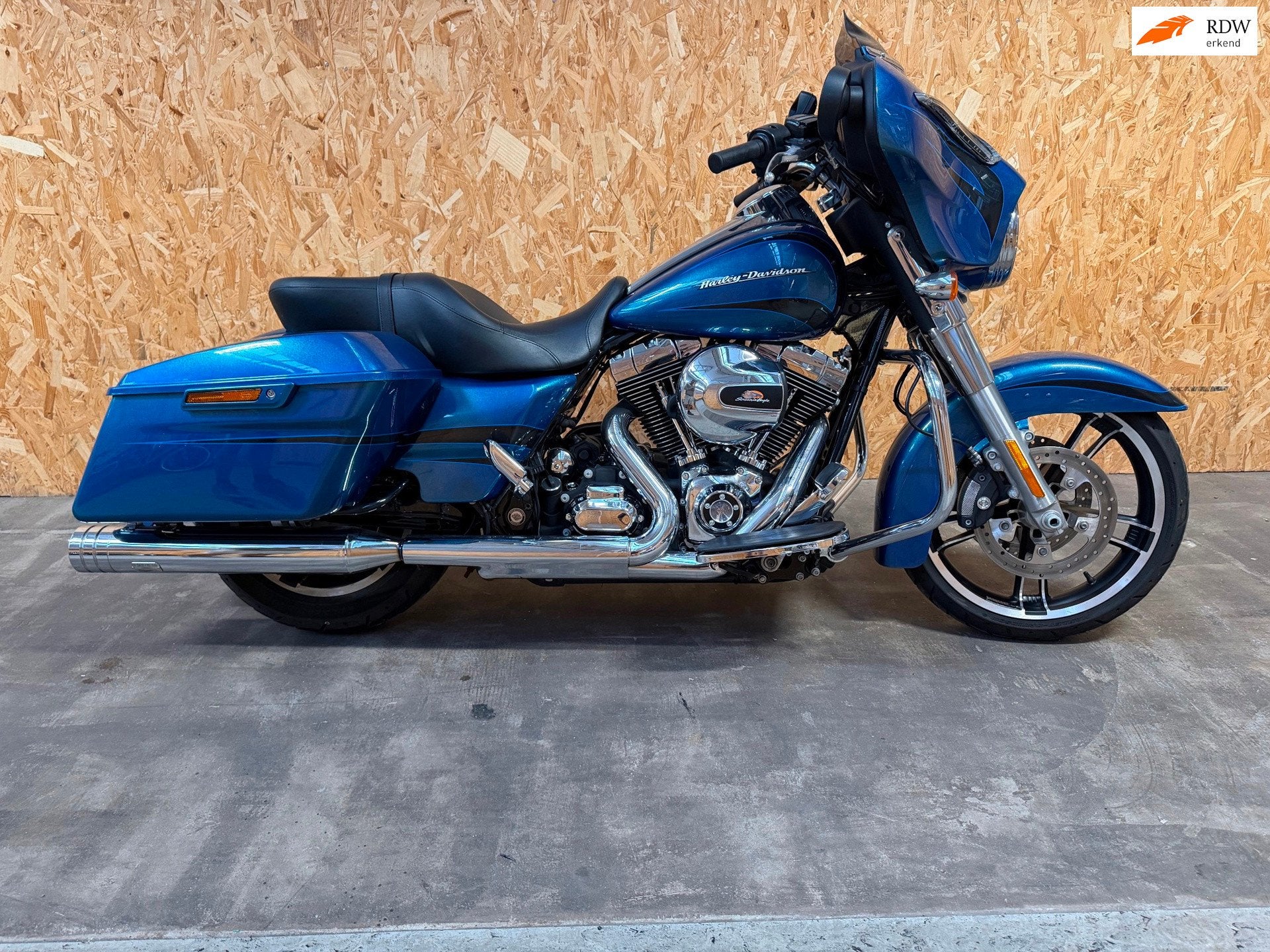 Harley Davidson Street glide 5hd Candy Bleu model 2014, 1690 cc, Toermotor, Handgeschakeld, Gebruikt
