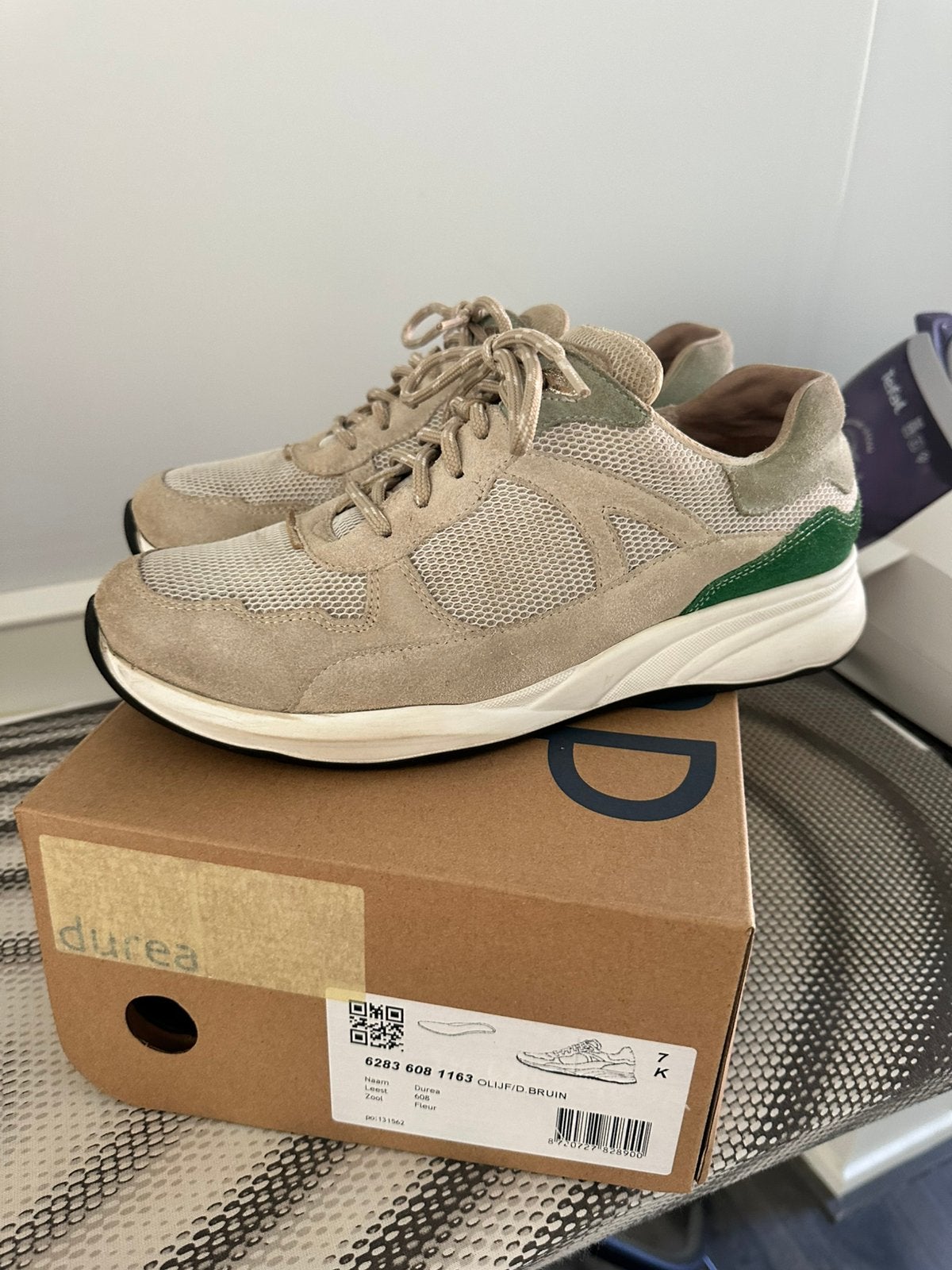 Durea sneakers maat 7 wijdte K, Kleding | Dames, Schoenen, Verzenden, Sneakers of Gympen, Gedragen, Groen