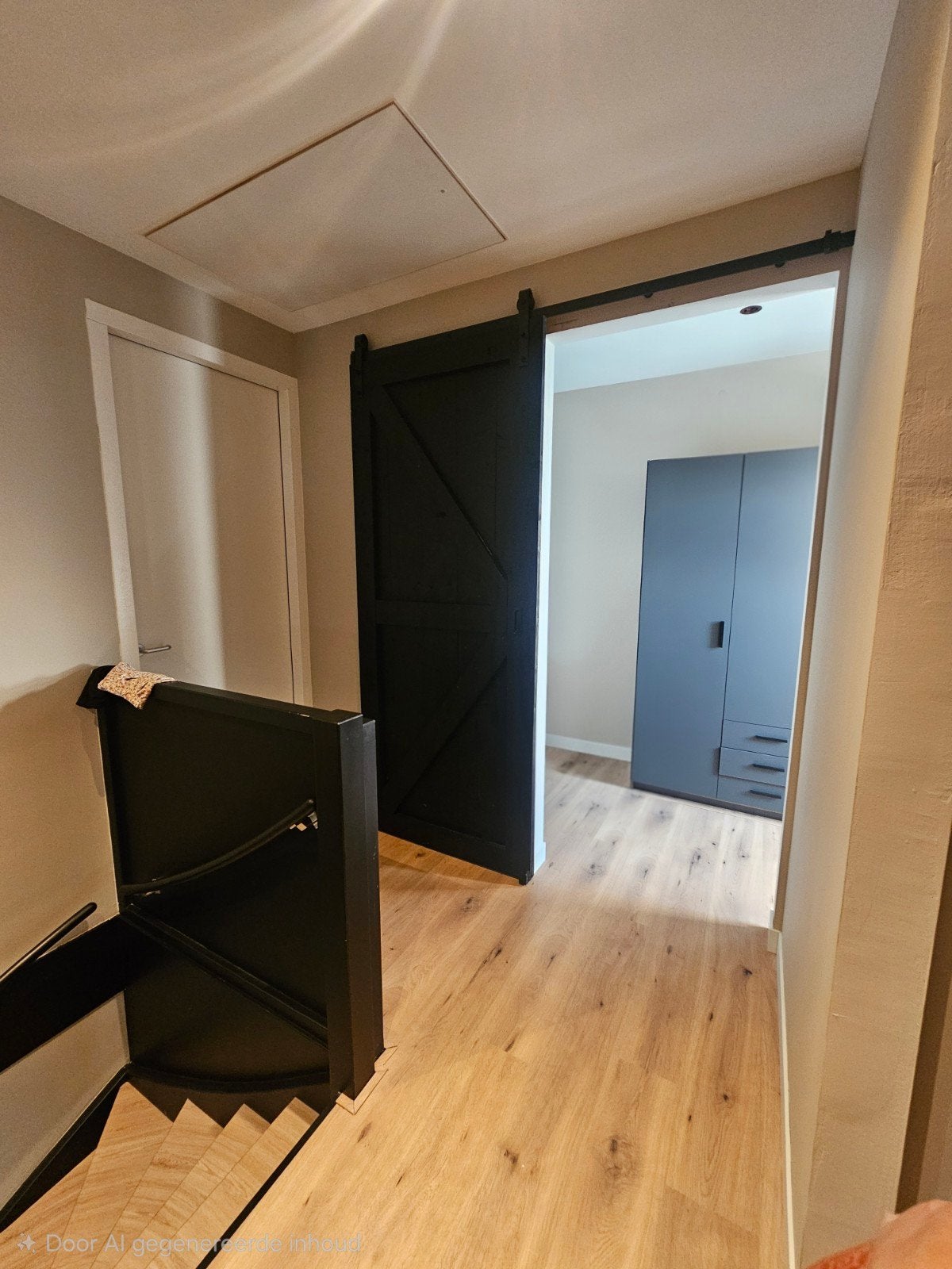 Loftdeur, houten schuifdeur, Ophalen, 80 tot 100 cm, 215 cm of meer, Binnendeur