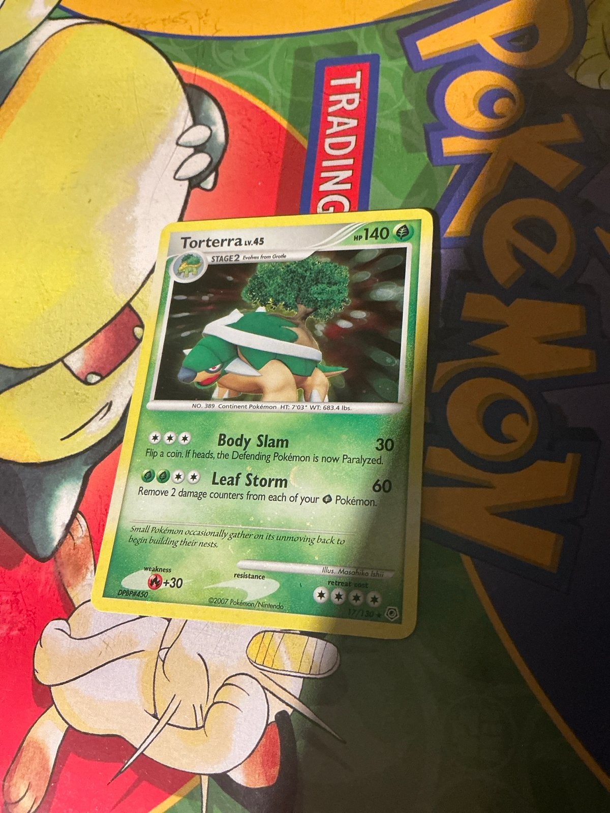 Torterra LV.45 Pokémon Kaart - DF9/F450, Ophalen of Verzenden, Gebruikt, Losse kaart