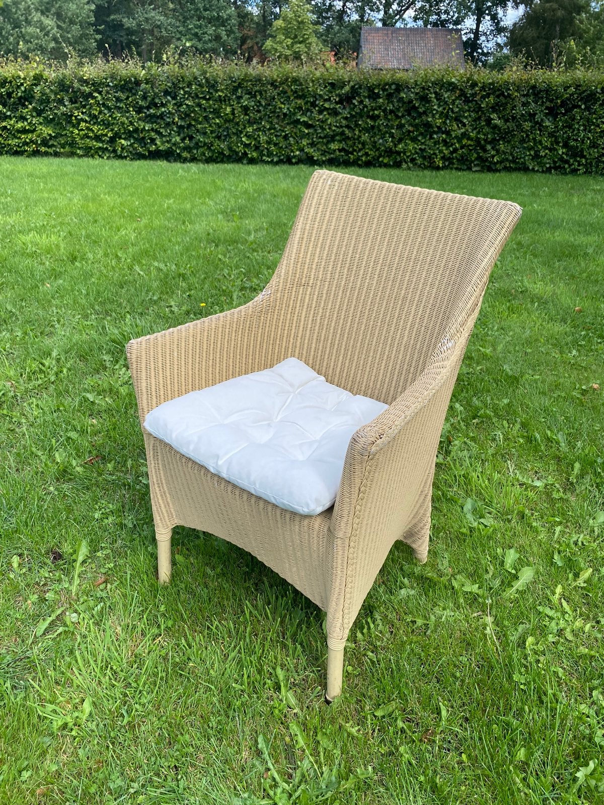 8 rotan eettafel stoelen voor buiten of binnen, Ophalen, Gebruikt, Rotan