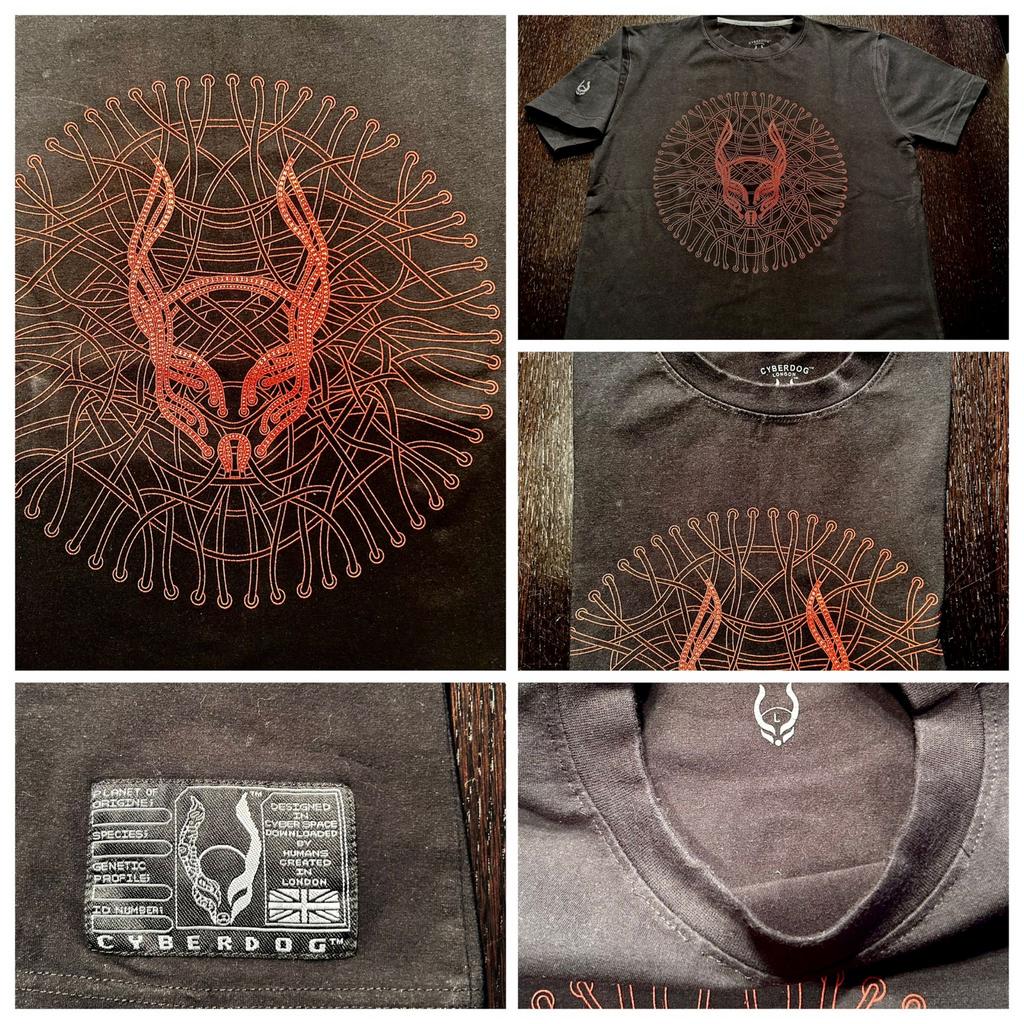 Cyberdog T-shirt Maat L - Uniek Design, Ophalen of Verzenden, Gedragen, Maat 52/54 (L), Zwart