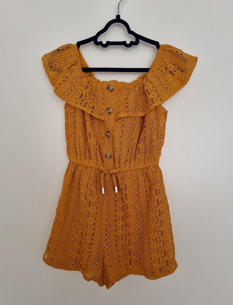 Kanten jumpsuit van Primark, maat 128, Overige typen, Meisje, Ophalen of Verzenden, Zo goed als nieuw