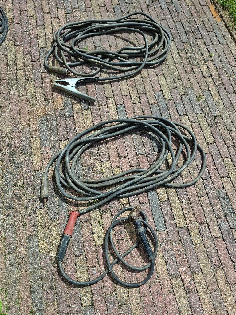Set laskabels compleet 2x 12meter 95mm2, Ophalen, Gebruikt, 250 ampère of meer, Elektroden