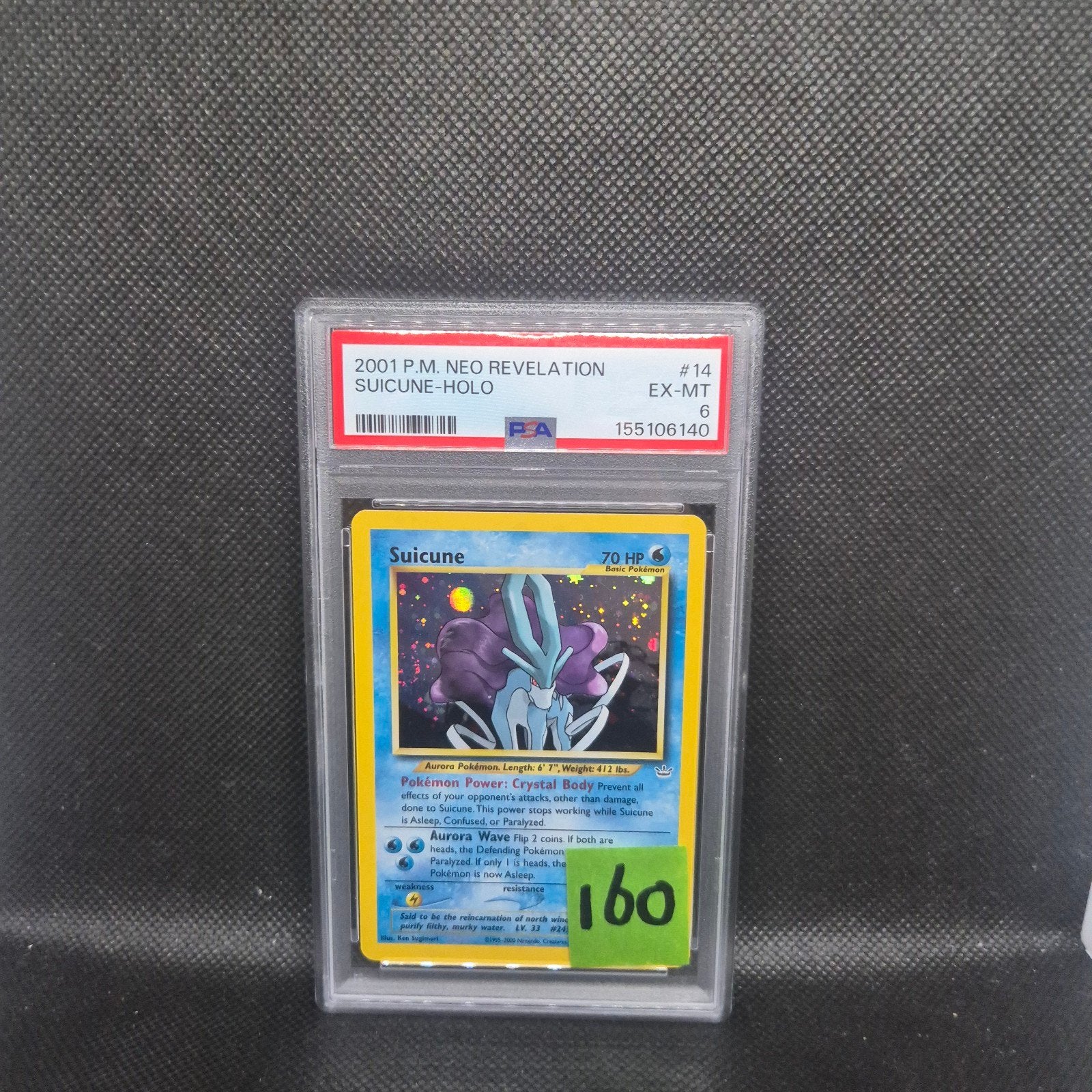 Suicune Holo Neo Revelation PSA 6, Ophalen of Verzenden