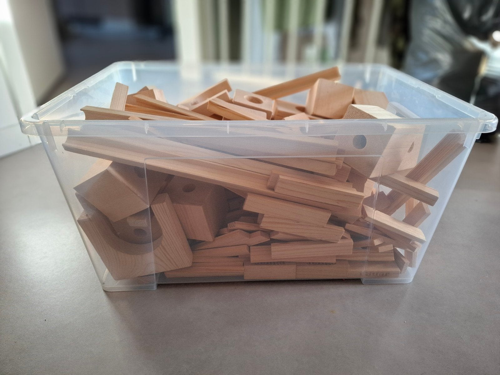 Grote bak BBlocks knikkerbaan, Jenga en Kapla, Ophalen, Gebruikt, Overige merken