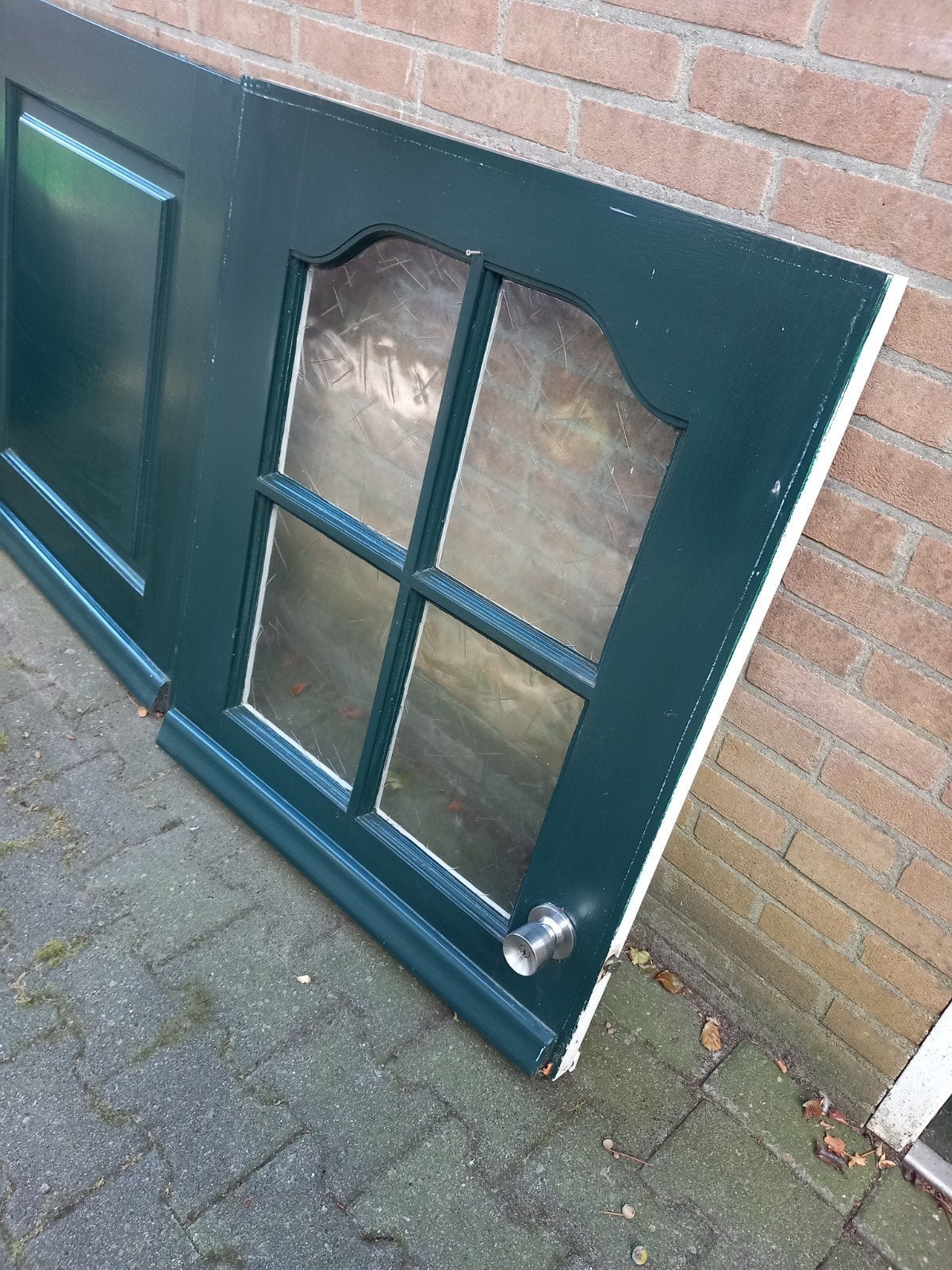 Buitendeur twee delig Marrantie, Ophalen of Verzenden, Hout, 75 tot 150 cm, Deurkozijn