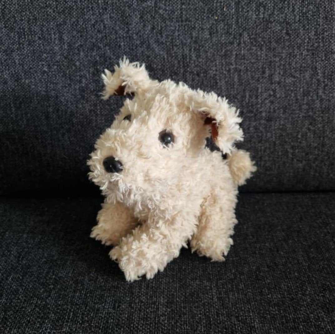 Zittende knuffel hond dog, Ophalen, Hond