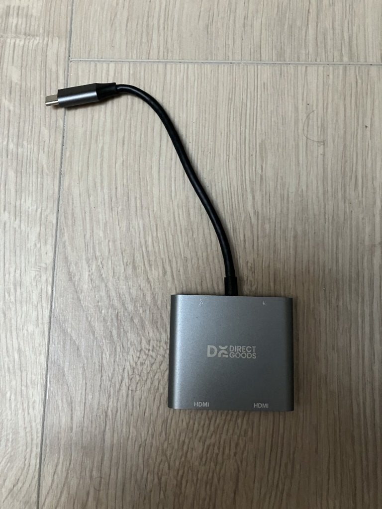Docking Station DirectGoods USB-C Hub 2x HDMI 4K 60Hz, Ophalen of Verzenden, Zo goed als nieuw, USB-hub, Laptop