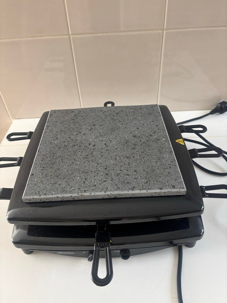Steengrill en gourmet plaat - Z.g.a.n., Witgoed en Apparatuur, Ophalen, Zo goed als nieuw, 4 t/m 7 personen