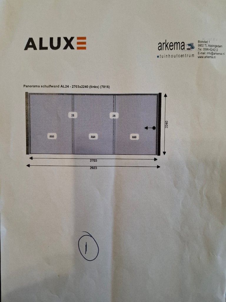 glasschuifwand, Tuin en Terras, Overkappingen, Ophalen, Nieuw, Veranda