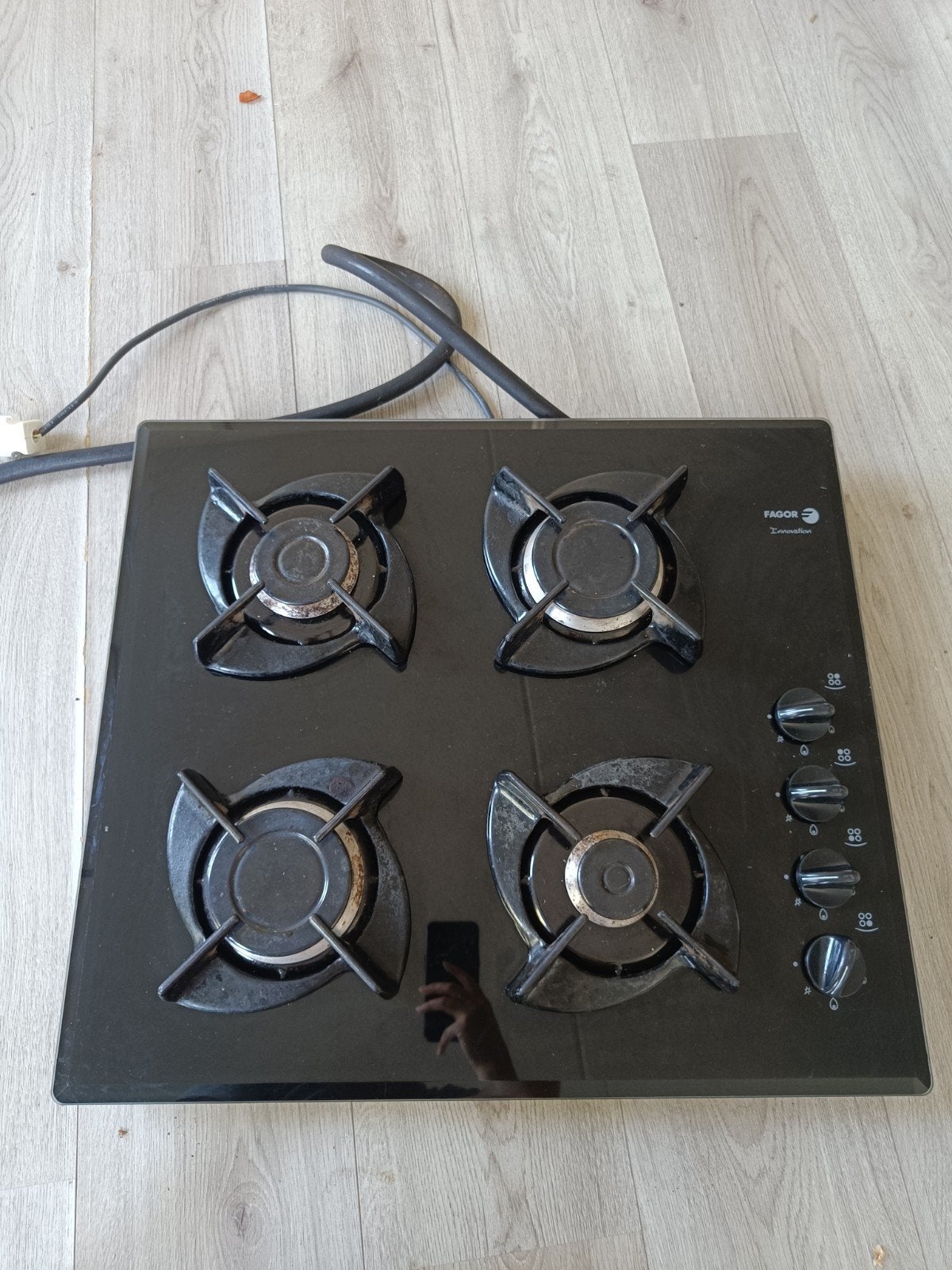 Fagor innovation 4 pits gasstel kookplaat, Witgoed en Apparatuur, Kookplaten, Ophalen, Gebruikt, 4 kookzones, Inbouw