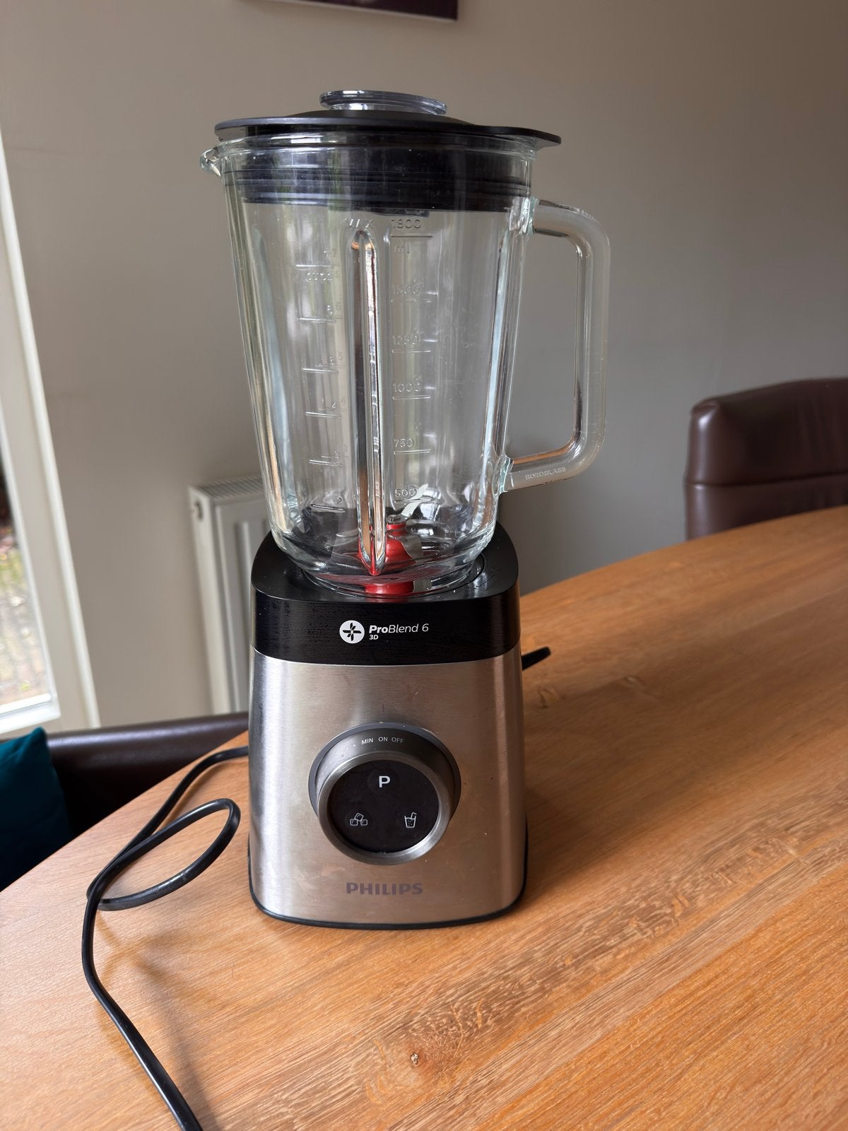 Philips ProBlend 6 HR3655 Powerblender met Zuignappen, Ophalen of Verzenden, Zo goed als nieuw, Powerblender