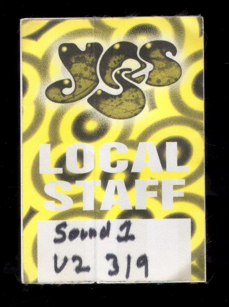 YES BACKSTAGE PASS Eindhoven 11 april 1998 Origineel !, Gebruikt, Yes, Verzenden, NvT