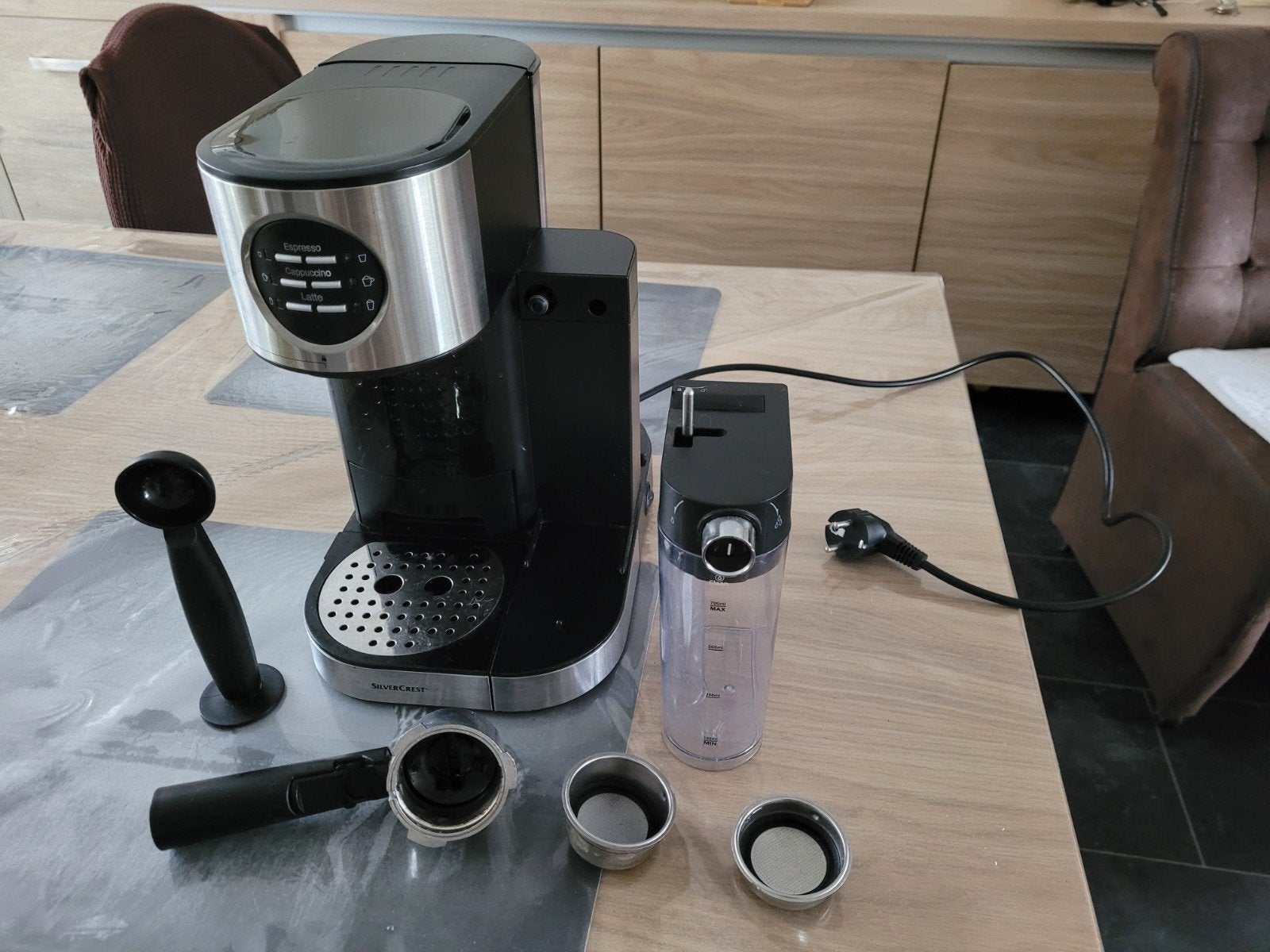 SilverCrest Espresso Apparaat - Zo goed als nieuw, Espresso apparaat, Gemalen koffie, Ophalen of Verzenden, Zo goed als nieuw