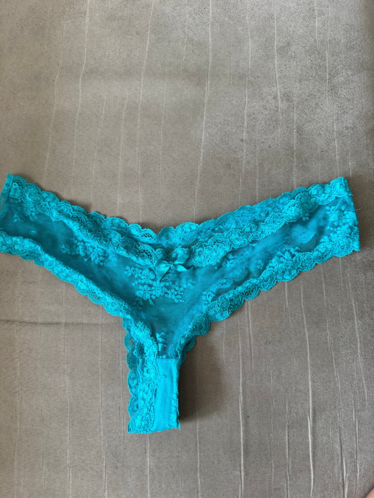 Turquoise Kanten String - Nieuw, Ophalen of Verzenden, Blauw, String