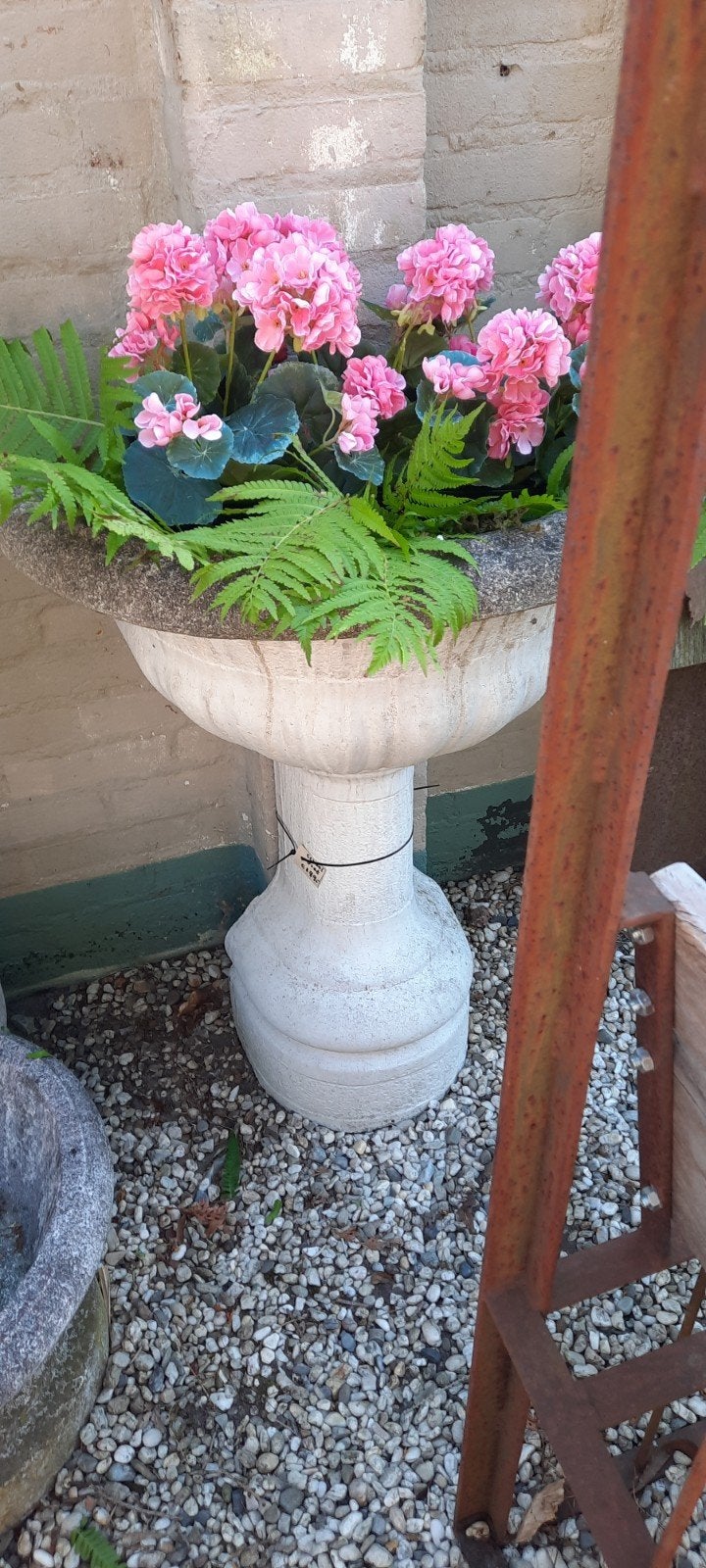 betonnen bloembak op voet - Klassieke plantenbak voor tuin, Tuin en Terras, Ophalen, Rond, Nieuw, Balkon
