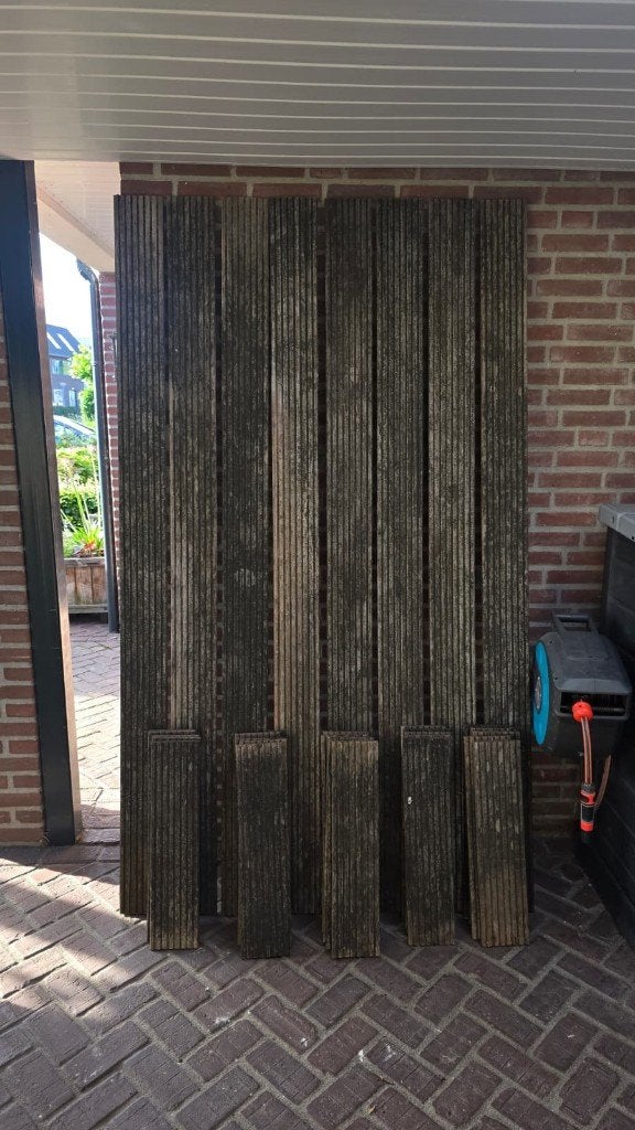 Vlonderplanken hardhout, Ophalen, Gebruikt, Planken, Hardhout