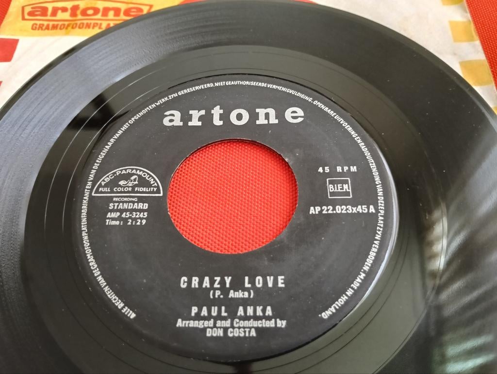 PAUL ANKA 1958 ARTONE LABEL ROCK & ROLL, Verzenden, Zo goed als nieuw, Pop, EP