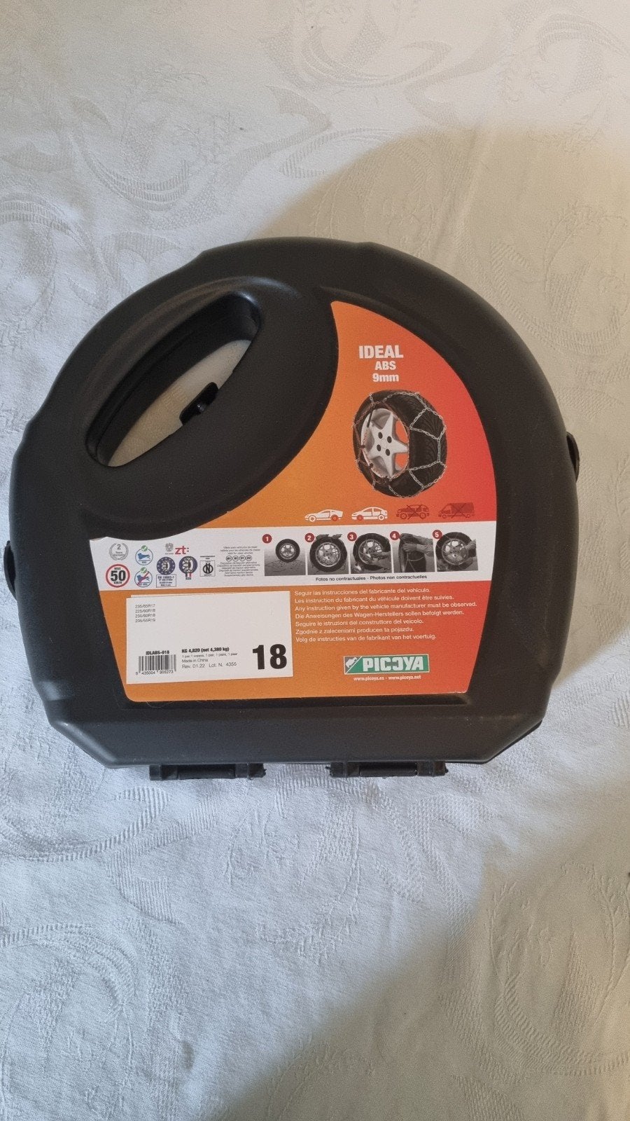 Sneeuwkettingen IDEAL ABS 9mm - Maat 18 (nieuw), Ophalen