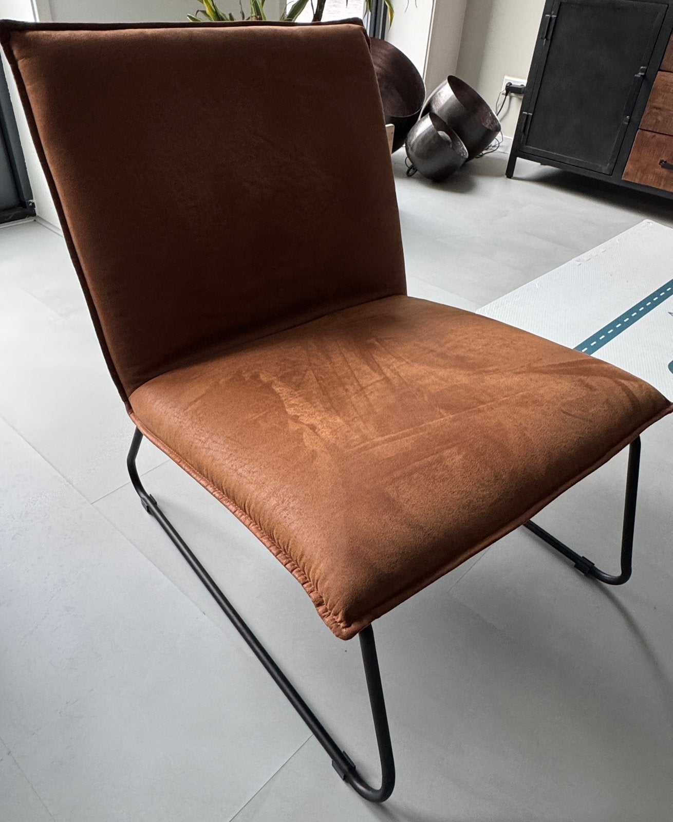 Comfortabele cognac fauteuil - zo goed als nieuw, Ophalen, Zo goed als nieuw, Bruin, Eén
