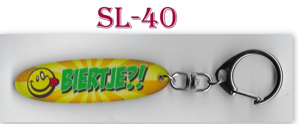 SL40 Sleutelhanger Biertje ? !, Ophalen of Verzenden, Zo goed als nieuw