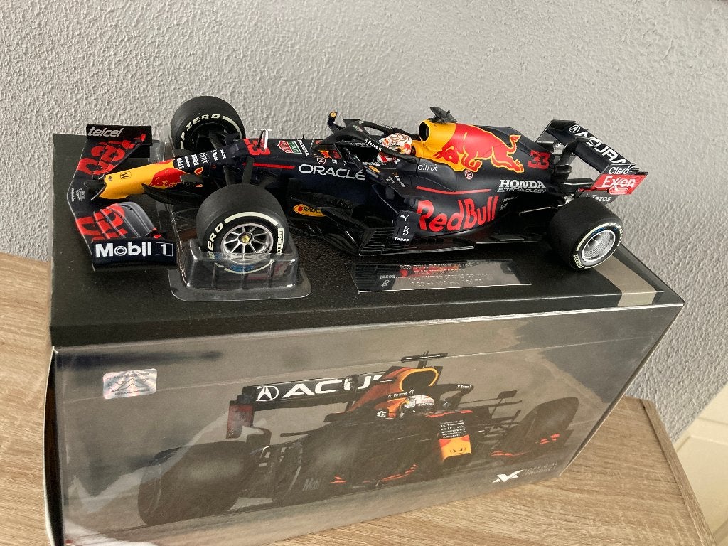 ✅ Max Verstappen editie 74 1:18 Winner United States 2021, Ophalen of Verzenden, Nieuw, Formule 1