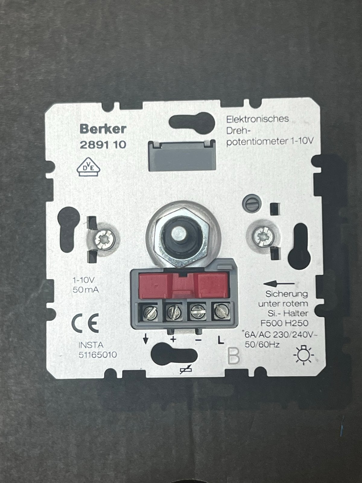 Berker Elektronische Draaipotentiometer 1-10V Dimmer, Ophalen, Gebruikt, Berker, Dimmer