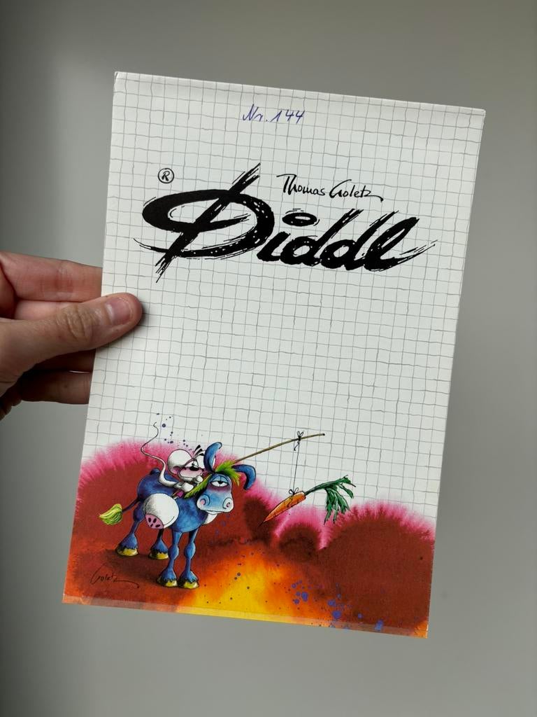 Diddl A5 blok nummer 144 zeldzaam, Verzamelen, Diddl, Ophalen of Verzenden, Diddl, Zo goed als nieuw, Papier, Kaart of Schrift