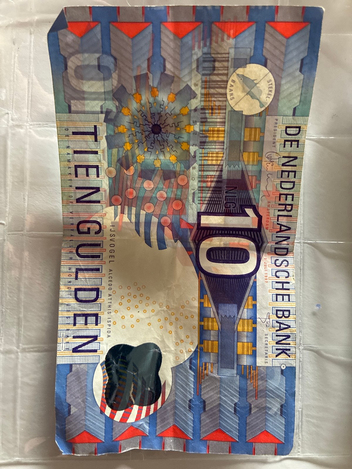 Zeldzaam 10 Gulden Biljet - IJsvogel (1997), Ophalen of Verzenden, 10 gulden, Los biljet