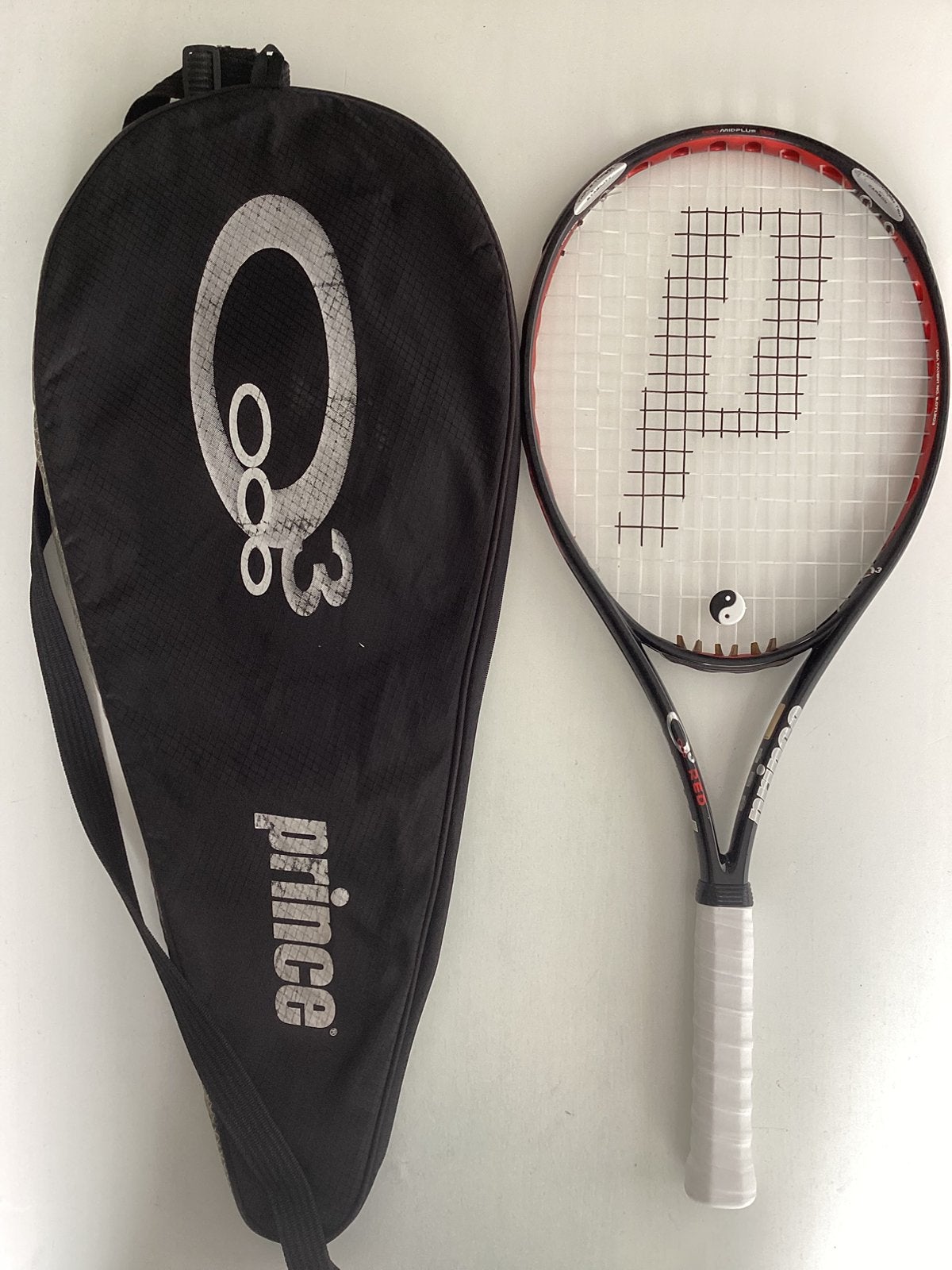 Mooi Prince TT O3 Red tennisracket + tennishoes., Sport en Fitness, Ophalen, Gebruikt, L4, Prince