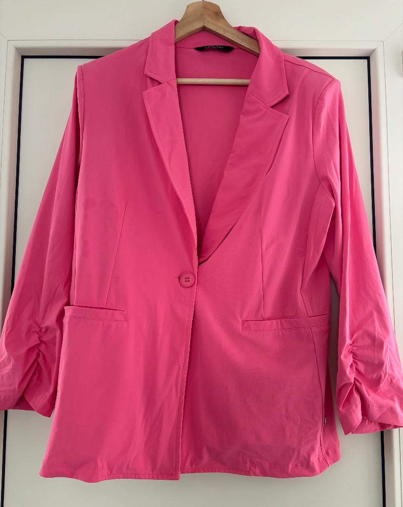 Lady Day Blazer / colbert NIEUW travelstof roze maat XXL/42, Lady Day, Verzenden, Maat 42/44 (L), Nieuw