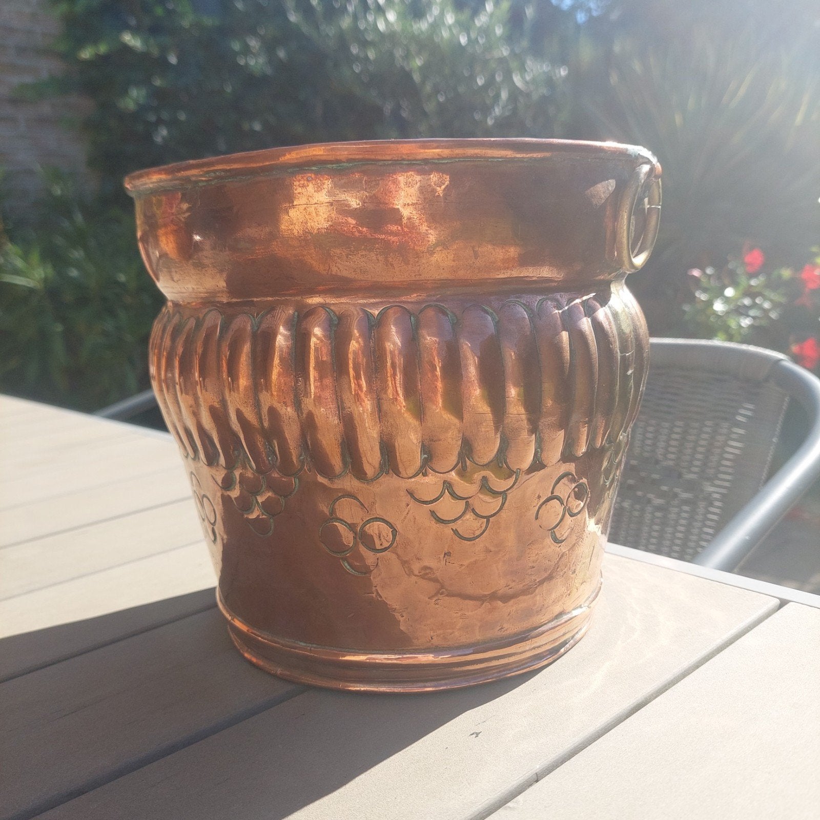 Antieke Roodkoperen Cache-pot (Art Nouveau, ca. 1900), Ophalen