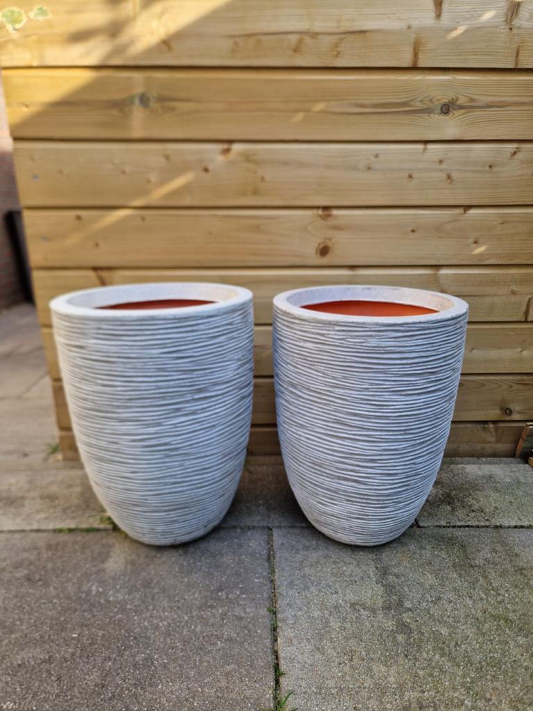 Capi Europe bloempot 46cm hoog - Made in Holland, Kunststof, Rond, Zo goed als nieuw, Balkon