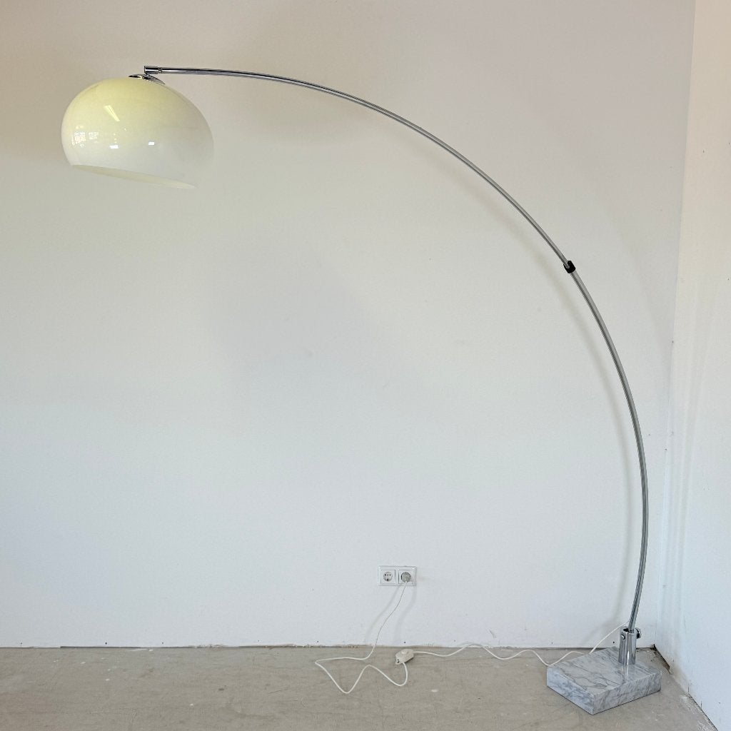 Space Age Booglamp – Jaren 70 – Sölken  / Reggiani stijl, Gebruikt, 200 cm of meer, E27 (groot), Space age