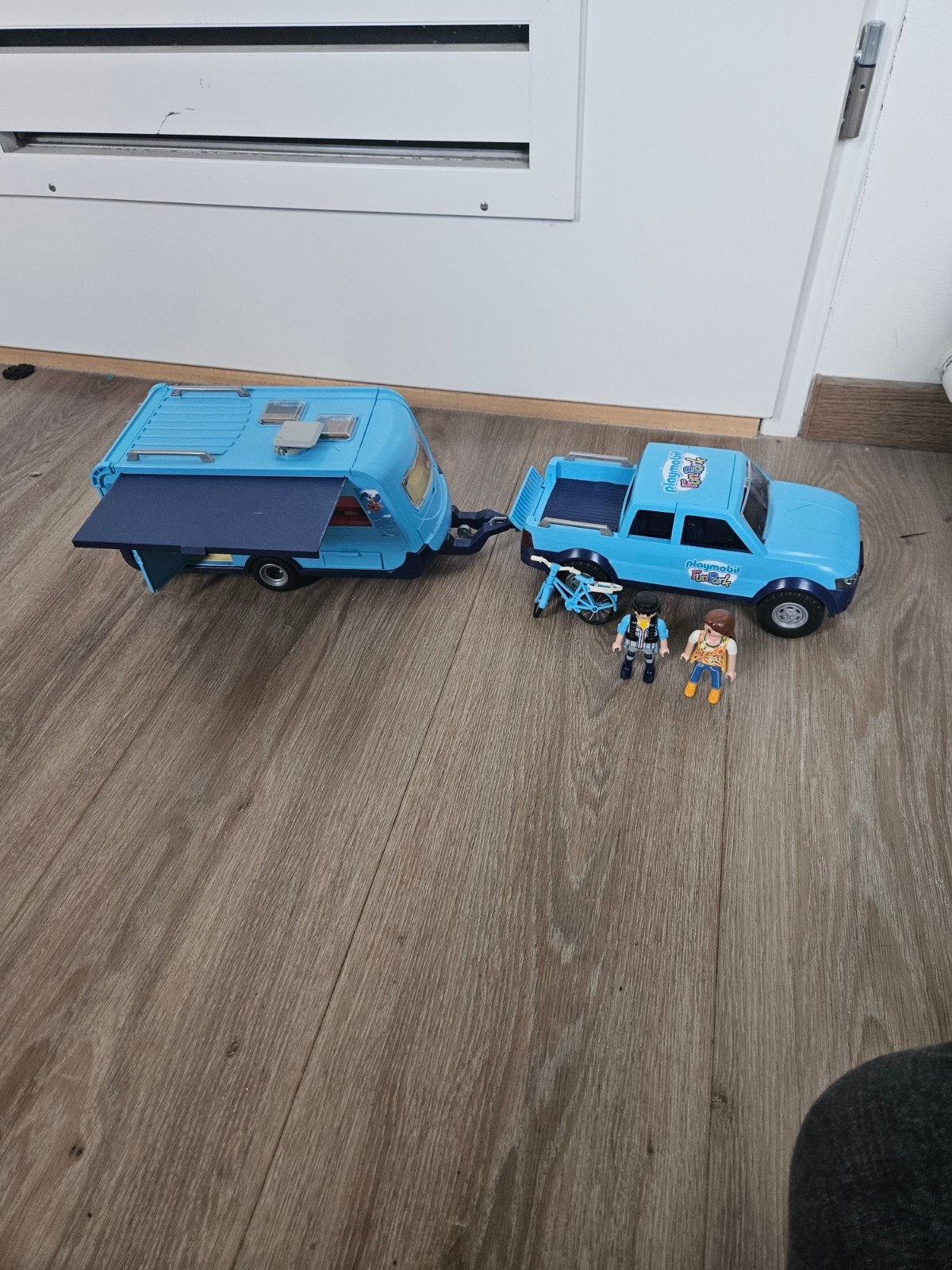 Playmobil Camper met Pick-up Truck en Accessoires, Gebruikt, Complete set, Voertuig, Family fun