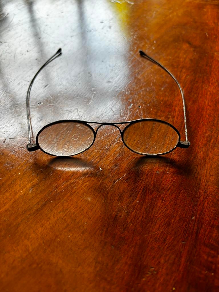 Antieke bril met ovale glazen, Antiek en Kunst, Ophalen of Verzenden