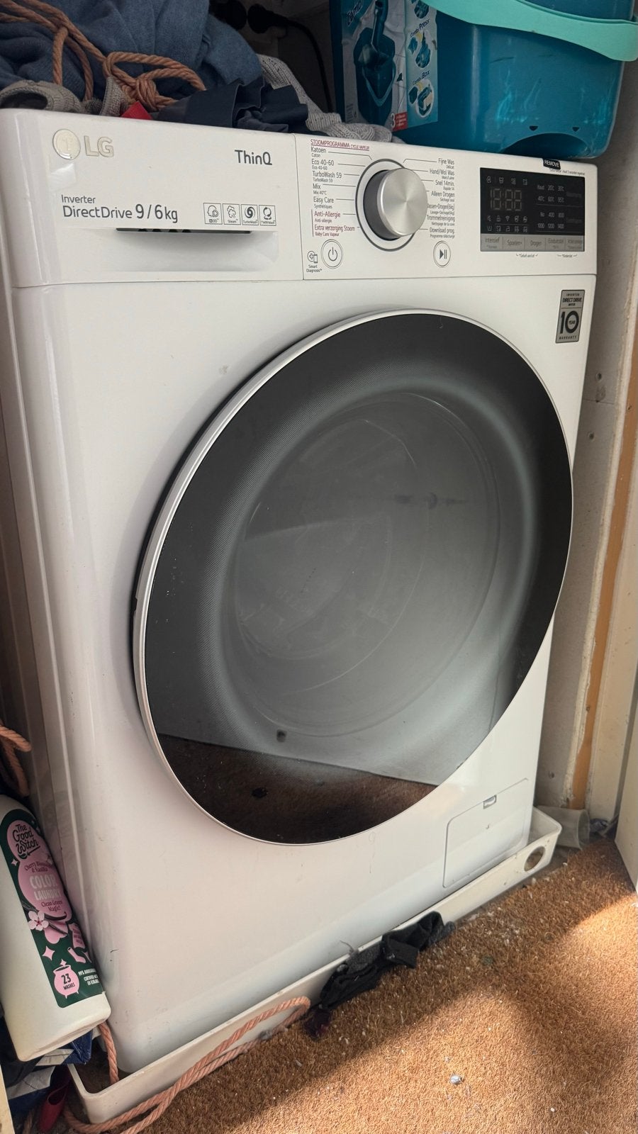 LG GD3V509S1 Turbowash 59 - 9/6KG Wasdroogcombinatie, Witgoed en Apparatuur, Was-droogcombinaties, 8 tot 10 kg, Ophalen, Gebruikt