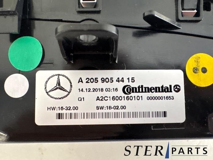 Kachel Bedieningspaneel van een Mercedes C-Klasse, Gebruikt, -, Ophalen of Verzenden, -