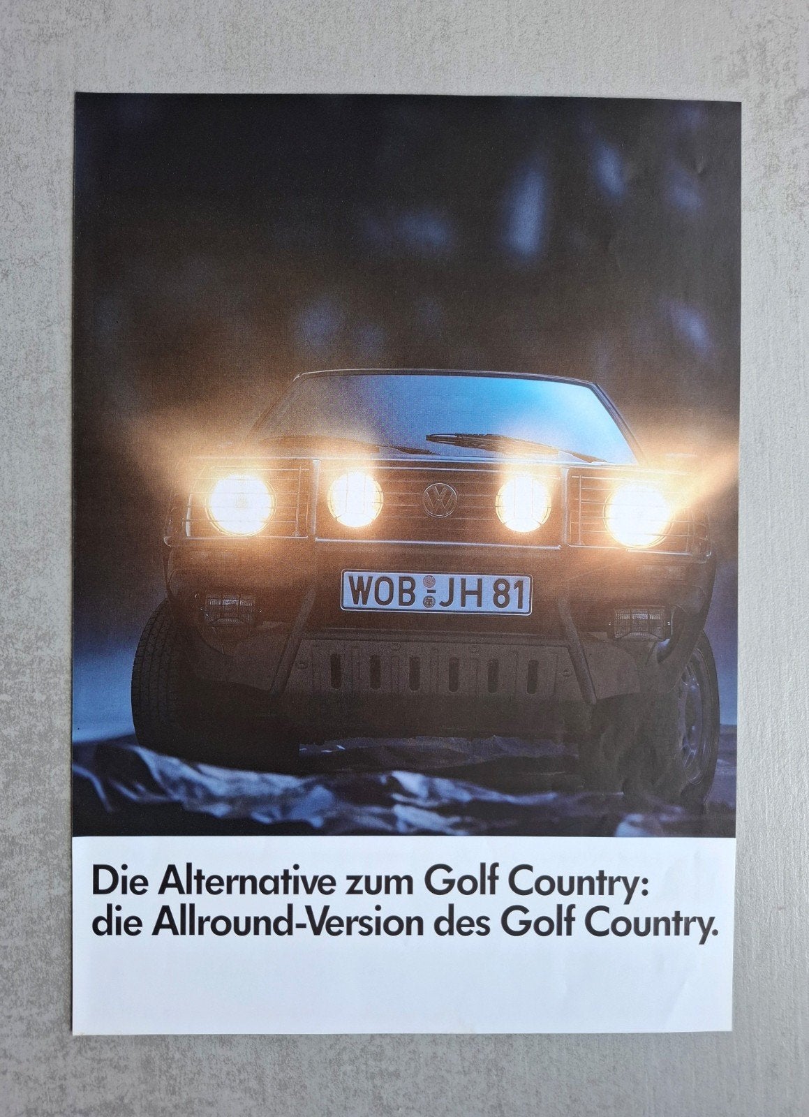 Volkswagen Golf Country Allround sheet - 1990, Ophalen of Verzenden, Zo goed als nieuw, Volkswagen
