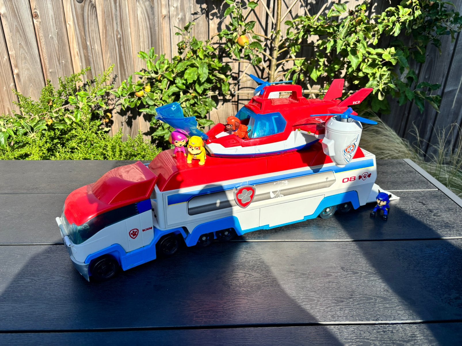 Grote PAW Patrol Patroller + Air Patroller + 6 pups, Ophalen of Verzenden, Gebruikt