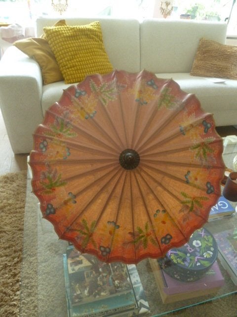 Chinees parasolletje, Ophalen of Verzenden, Zo goed als nieuw, Minder dan 1 meter, Stokparasol