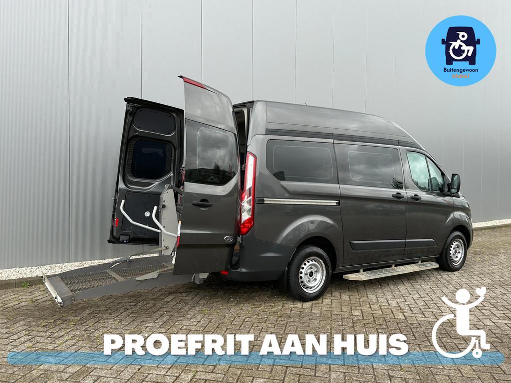Ford Transit Custom Rolstoelbus (Airco) 2017 Invalide bus, Voorwielaandrijving, 12 maanden, Stof, Zwart