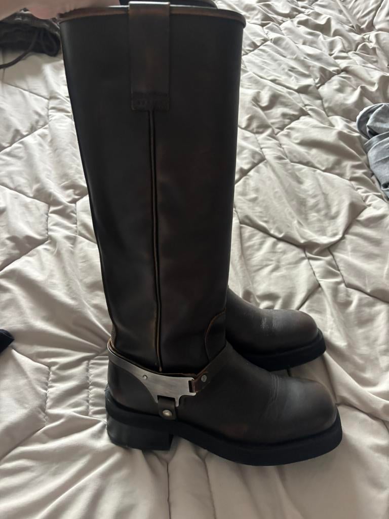 Nubikk bikerboots 39, Hoge laarzen, Bruin, Ophalen of Verzenden, Zo goed als nieuw